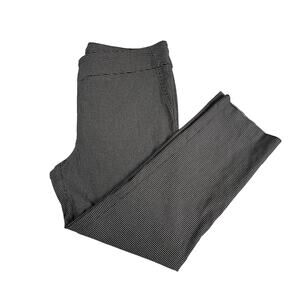 HILARY RADLEY Womens XXL Black White Stretch Dress Pants Pull On Career